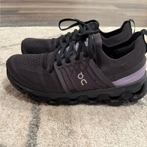 On Running Black and Purple Sneakers